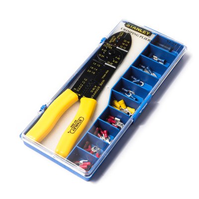 คีมปอก/ย้ำ สายไฟ STANLEY 9" พร้อมอุปกรณ์ รุ่น 84-253