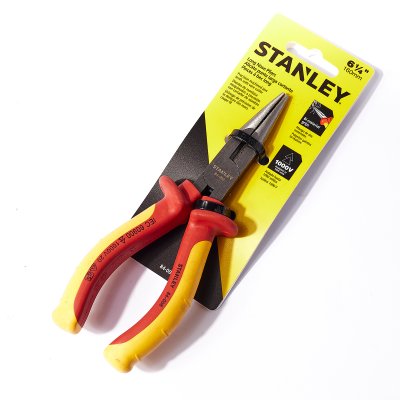 คีมปากแหลม หุ้มฉนวนไฟฟ้า STANLEY รุ่น 84-006 (160 มม./210 มม.)