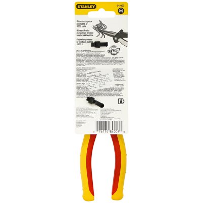 คีมปากแหลมหุ้มฉนวนกันไฟฟ้า Stanley 8 นิ้ว รุ่น 84-007