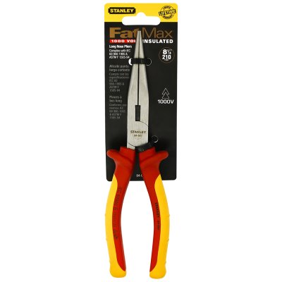 คีมปากแหลมหุ้มฉนวนกันไฟฟ้า Stanley 8 นิ้ว รุ่น 84-007