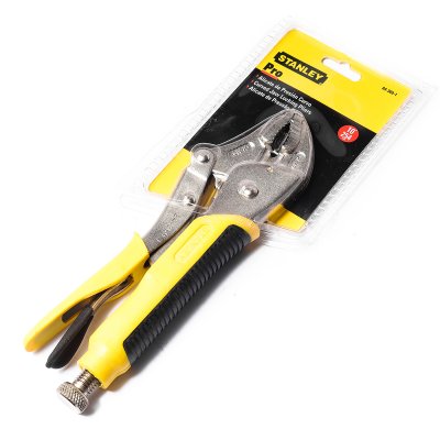 คีมล็อค ด้ามหุ้มยาง ปากโค้ง STANLEY รุ่น 84-369-1-S