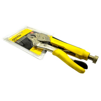 คีมล็อคปากงอ Stanley 10″ #84-369 ด้ามหุ้มยาง