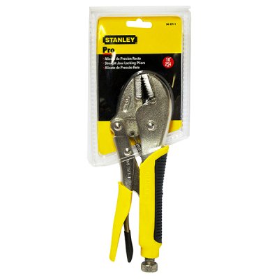 คีมล็อคปากตรง Stanley 10″ #84-371-1 ด้ามหุ้มยาง