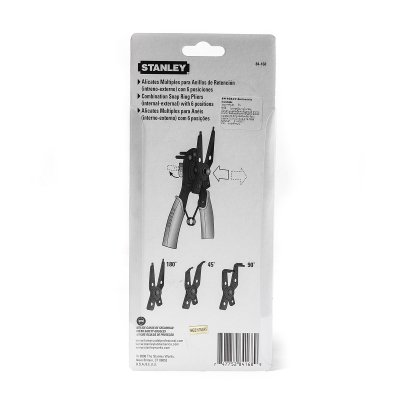 คีมหนีบ/ถ่างแหวน แบบผสม STANLEY 6" รุ่น 84-168