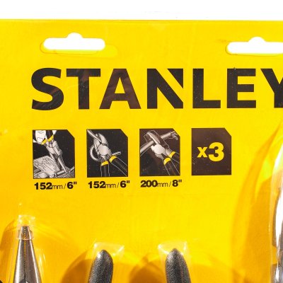 ชุดคีม 3 ชิ้น ปากตรง/ตัด/แหลม STANLEY รุ่น STHT90162-8