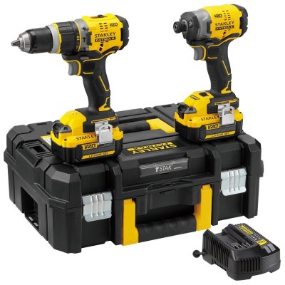ชุดดสว่านกระแทกและไขควงกระแทกไร้สาย Stanley 20V รุ่น SBDI469M2T-B1