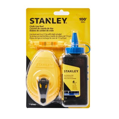 ชุดบักเต้าตีเส้น พร้อมลูกดิ่งและชอล์ก 30M สีน้ำเงิน STANLEY รุ่น 47-443