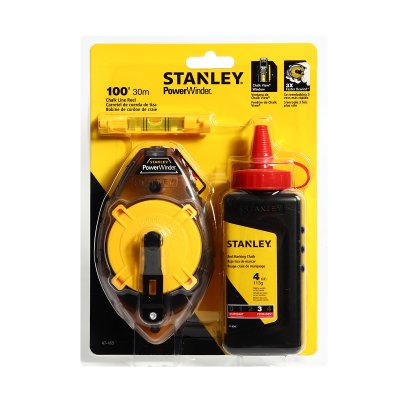 ชุดบักเต้าตีเส้น พร้อมลูกดิ่งและชอล์ก 30M สีแดง STANLEY รุ่น 47-465