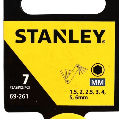 ชุดประแจพับหกเหลี่ยม 7 ชิ้น (1.5-6มม.) STANLEY รุ่น 69-261