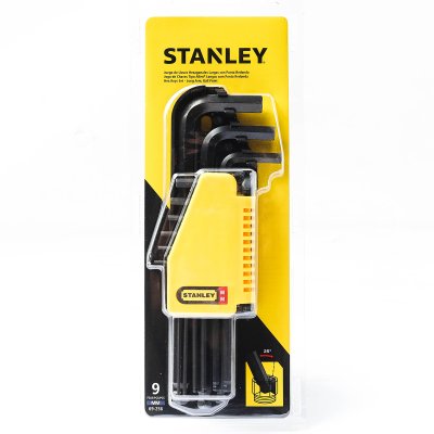 ชุดประแจหกเหลี่ยมหัวบอล 9 ชิ้น 1.5-10มม. STANLEY รุ่น 69-256