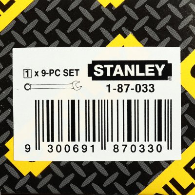 ชุดประแจแหวนข้าง STANLEY 9 ชิ้น 10-19 มม. รุ่น 87-033