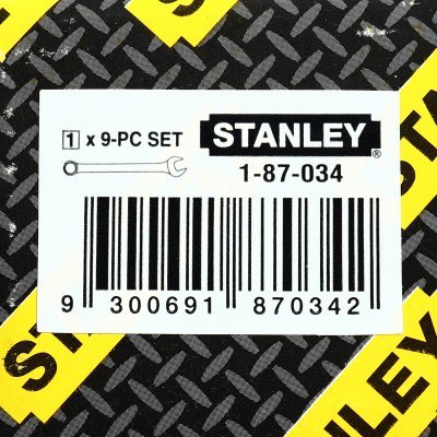 ชุดประแจแหวนข้าง STANLEY 9 ชิ้น 8-17 มม. รุ่น 87-034-1
