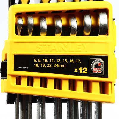 ชุดประแจแหวนข้างฯ STANLEY 12ชิ้น 6-24มม แพคPVC รุ่น CWB