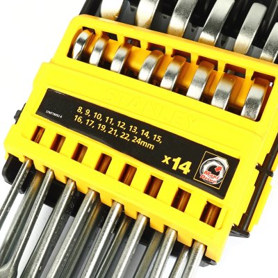 ชุดประแจแหวนข้างฯ STANLEY 14ชิ้น 8-24มม แพคPVC รุ่น CWB