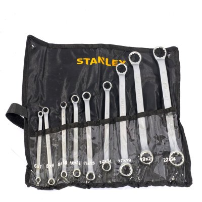 ชุดประแจแหวนคู่ STANLEY 9 ชิ้น ขนาด 6x7-22x24 มม. รุ่น CWB