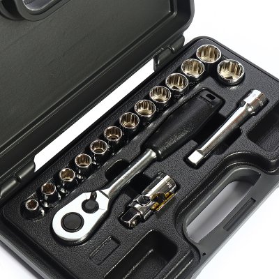ชุดลูกบ็อก 12 เหลี่ยม STANLEY 1/2 นิ้ว 16 ชิ้น (8-24 มม.) รุ่น 89-092