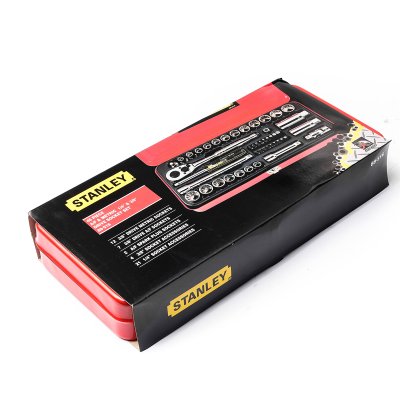ชุดลูกบ็อก 12 เหลี่ยม STANLEY 3/8 นิ้ว 46 ชิ้น (นิ้ว/มม.) รุ่น 89-516