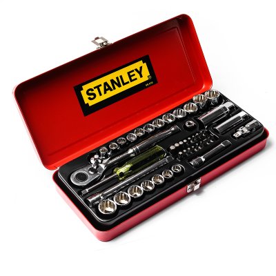 ชุดลูกบ็อก 12 เหลี่ยม STANLEY 3/8 นิ้ว 46 ชิ้น (นิ้ว/มม.) รุ่น 89-516