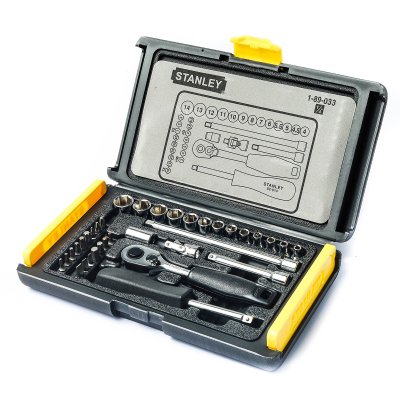 ชุดลูกบ็อก 6 เหลี่ยม STANLEY 1/4 นิ้ว 35 ชิ้น (4-14 มม.) รุ่น 89-033
