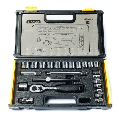 ชุดลูกบ็อก 6 เหลี่ยม STANLEY 3/8 นิ้ว 24 ชิ้น รุ่น 89-035