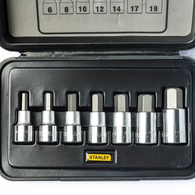 ชุดลูกบ็อกเดือย 6 เหลี่ยม STANLEY 1/2 นิ้ว 7 ชิ้น รุ่น 89-099