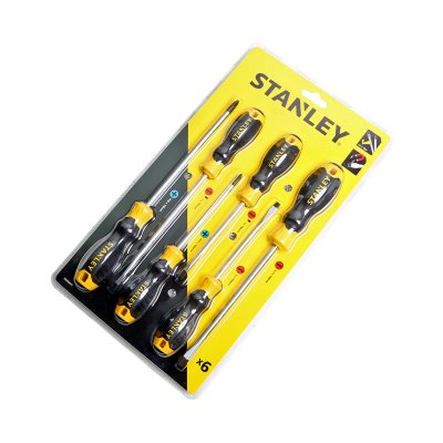 ชุดไขควง 6 ชิ้น ปากแฉก PH1,2 ปากแบน 5,6.5มม. STANLEY รุ่น STMT66672