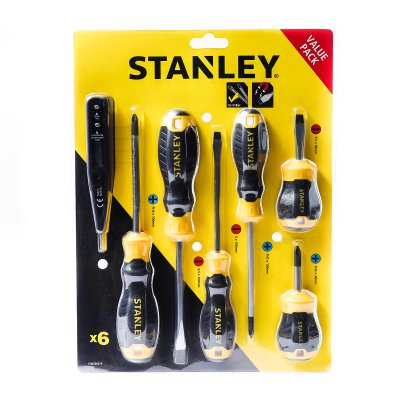 ชุดไขควง 6 ชิ้น พร้อมไขควงลองไฟดิจิตอล STANLEY รุ่น STMT66679