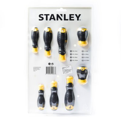 ชุดไขควง 8 ชิ้น ปากแบน-ปากแฉก แผงแขวน STANLEY รุ่น STMT66673
