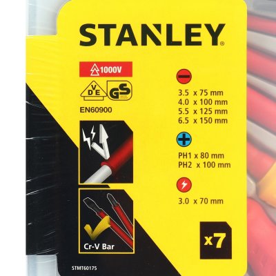 ชุดไขควงกันไฟ+ไขควงวัดไฟ STANLEY 7ชิ้น รุ่น STMT60175