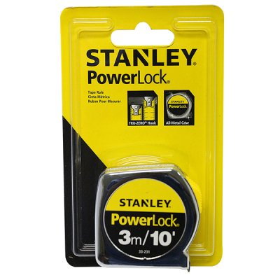 ตลับเมตรเพาเวอร์ล็อค Stanley (3M.x13MM. #33-231/5M.x19MM. #33-158/8M.x25MM. #33-428)
