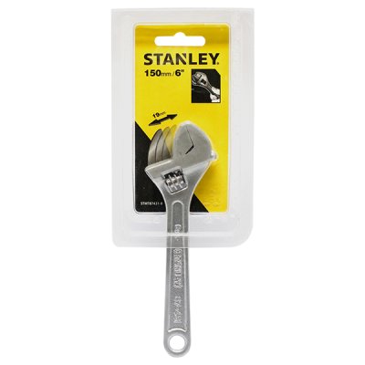 ประแจเลื่อนชุบขาว Stanley (6″ #STMT87431-8/12″ #87-434/18″ #87-371)