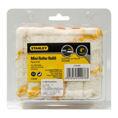 ปลอกลูกกลิ้ง Stanley 4 นิ้ว ขนยาว (10อัน/แพ็ค) รุ่น 29-078-5-10