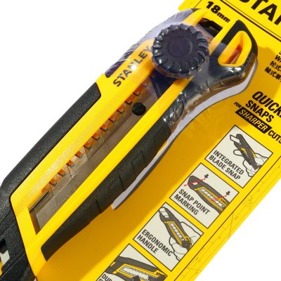 มีดคัตเตอร์ 18 มม. หักใบหมุนล็อค STANLEY รุ่น STHT10500-8