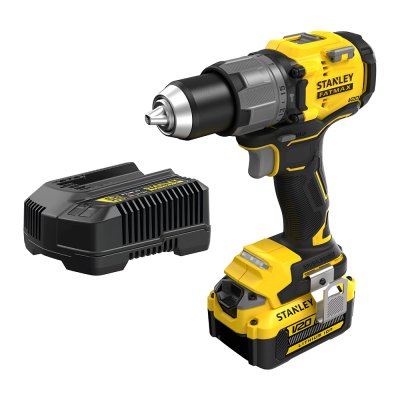 สว่านกระแทกไร้สาย พร้อมแบตเตอรี่ Stanley 4Ah 1 ก้อน รุ่น SBD726M1K-B1