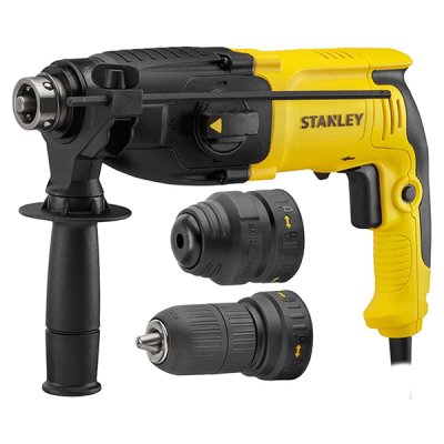 สว่านโรตารี่ Stanley 3 ระบบ 800W 26 MM. (เปลี่ยนหัวได้) พร้อมดอกสว่าน รุ่น SHR264KA-B1