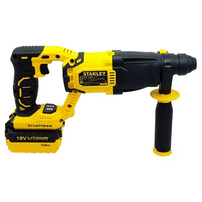 สว่านโรตารี่ไร้สาย Stanley SDS+ ไร้แปรงถ่าน 18V เบตเตอรรี่ 4.0 Ah รุ่น SBR20M2K-B1