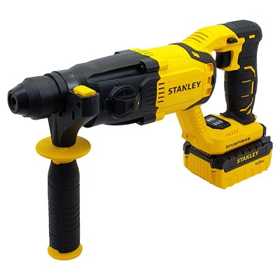 สว่านโรตารี่ไร้สาย Stanley SDS+ ไร้แปรงถ่าน 18V เบตเตอรรี่ 4.0 Ah รุ่น SBR20M2K-B1