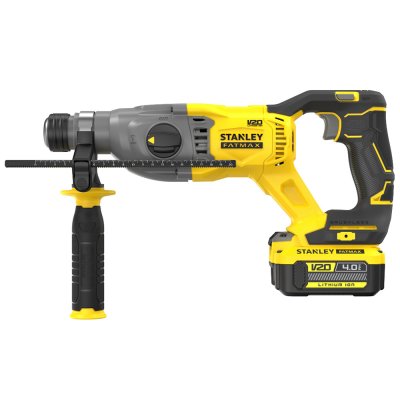 สว่านโรตารี่ไร้สาย ไร้แปรงถ่าน Stanley 20V Li-ion SDS-Plus 22 มม. 3 โหมด รุ่น SBH900M2K-B1