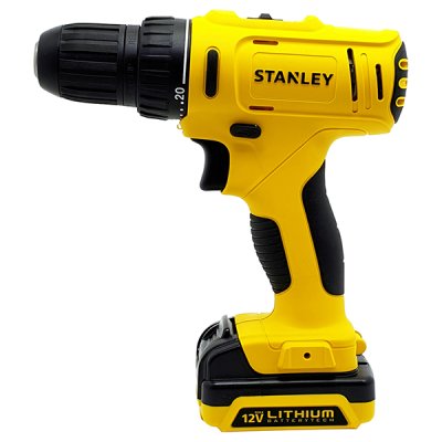 สว่านไร้สาย Stanley 12V แบตเตอรี่ 1.5 Ah พร้อมชุดดอกสว่าน 16 ชิ้น รุ่น SCD121S2KA-B1