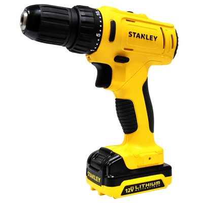 สว่านไร้สาย Stanley 12V แบตเตอรี่ 1.5 Ah พร้อมชุดดอกสว่าน 16 ชิ้น รุ่น SCD121S2KA-B1