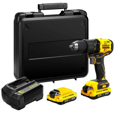 สว่านไร้สาย ไร้แปรงถ่าน Stanley 20V แบตเตอรี่ 2.0Ah รุ่น SBD710D2K-B1