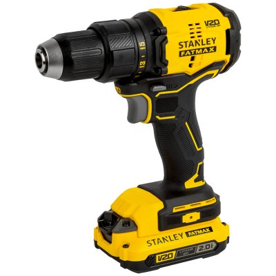 สว่านไร้สาย ไร้แปรงถ่าน Stanley 20V แบตเตอรี่ 2.0Ah รุ่น SBD710D2K-B1