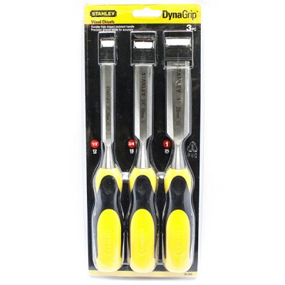สิ่วด้ามยาง Stanley 3 ตัว/ชุด (ขนาด 12, 18, 25 มม.) รุ่น 16-285