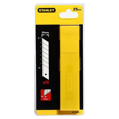 ใบมีดคัดเตอร์ใหญ่ Stanley 25 มม. #11-325 (10 ใบ/แผง)