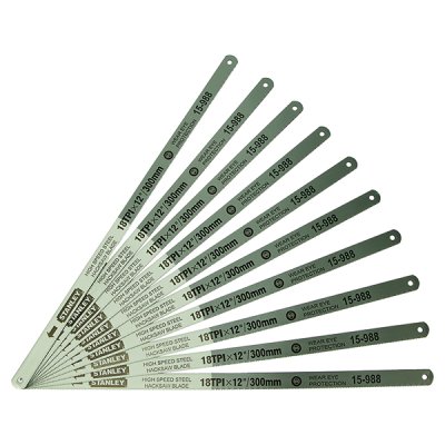 ใบเลื่อยไฮสปรีค Stanley 18 ฟัน สีฟ้า #15-988