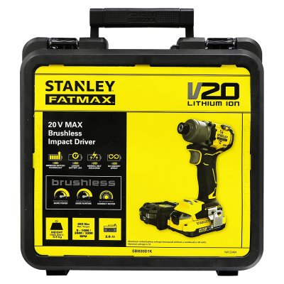 ไขควงกระแทกไร้สาย พร้อมกับแบตเตอรี Stanley 2Ah 1 ก้อน รุ่น SBI830D1K-B1