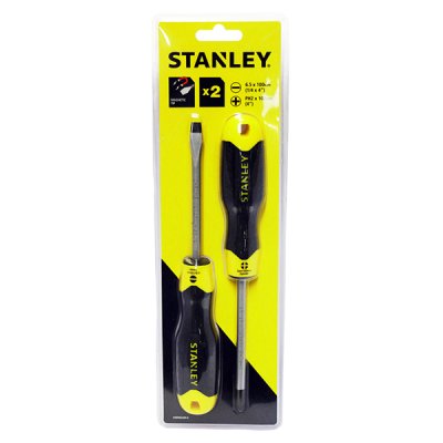 ไขควงปากแบน-ปากแฉก Stanley 2 ชิ้น/ชุด #65-200