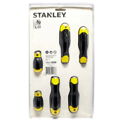 ไขควงปากแบน-ปากแฉก Stanley 6 ชิ้น/ชุด #92-002
