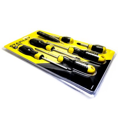 ไขควงปากแบน-ปากแฉก Stanley 6 ชิ้น/ชุด #92-002