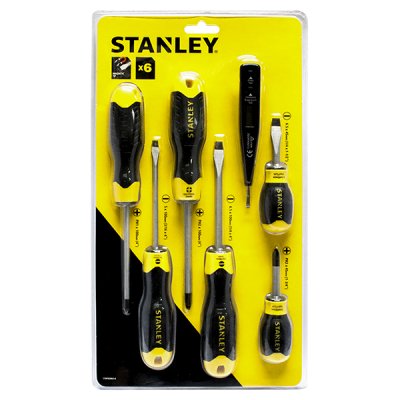 ไขควงปากแบน-ปากแฉก Stanley 6 ชิ้น/ชุด #92-002